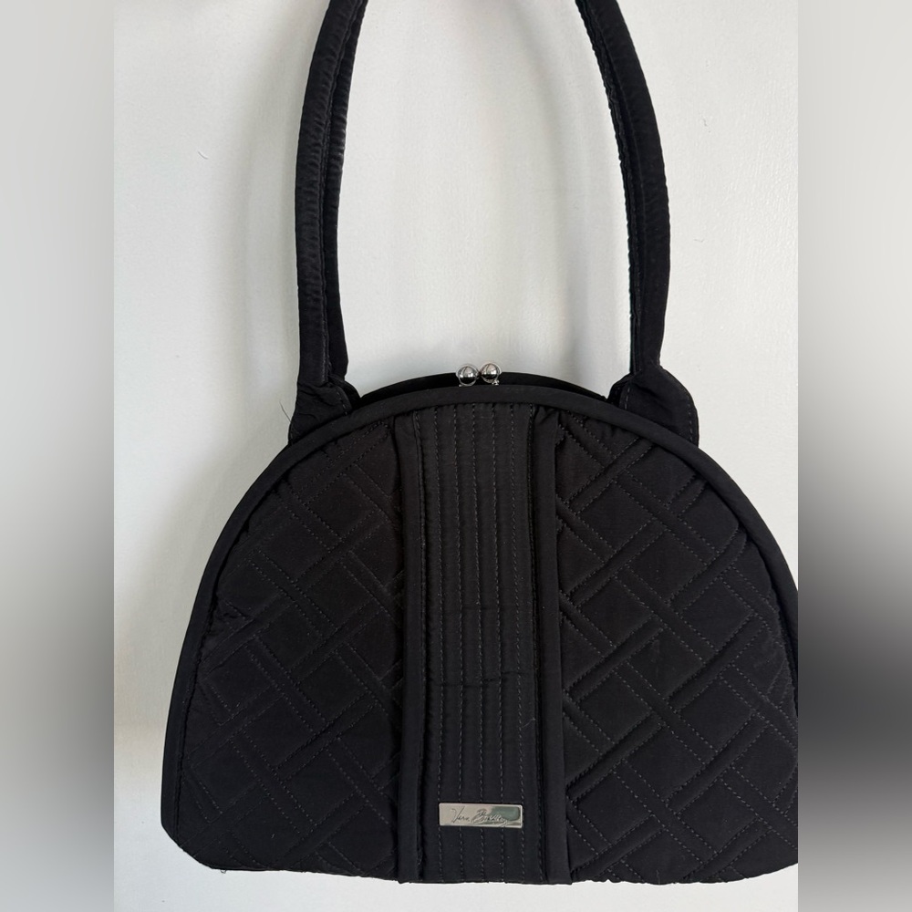 Vera Bradley Eloise Black Bag with kiss lock.
